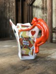 画像2: Antique Royal Bayreuth Red Devil Playing Cards Porcelain Creamer Pitcher (M438) (2)