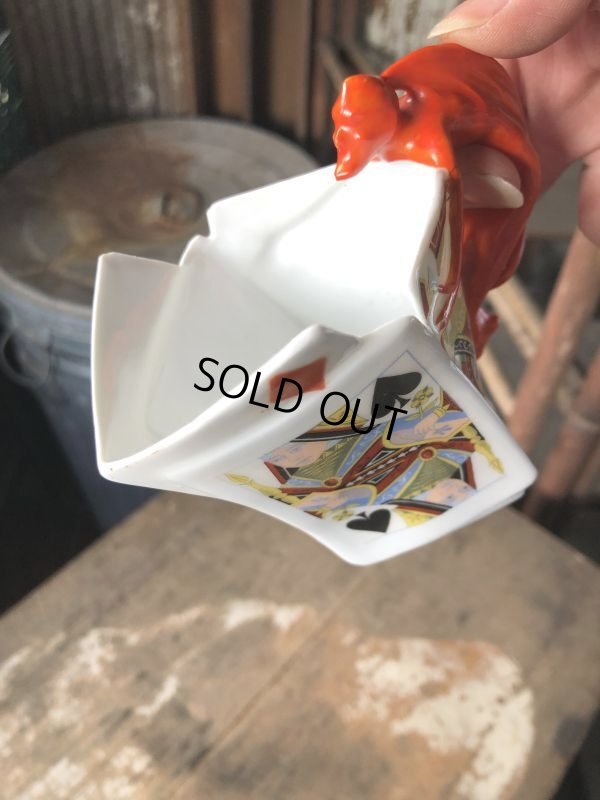 画像23: Antique Royal Bayreuth Red Devil Playing Cards Porcelain Creamer Pitcher (M438)