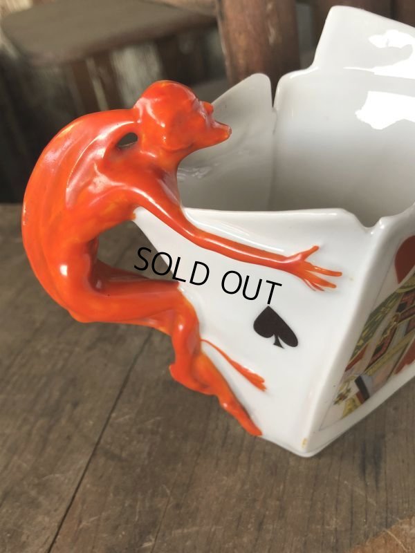 画像14: Antique Royal Bayreuth Red Devil Playing Cards Porcelain Creamer Pitcher (M438)