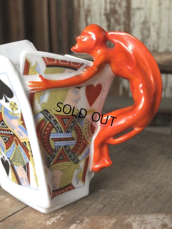 画像18: Antique Royal Bayreuth Red Devil Playing Cards Porcelain Creamer Pitcher (M438)