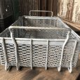 画像13: Vintage Industrial 2 Handles Metal Wire Mesh Basket (M440)