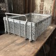 画像4: Vintage Industrial 2 Handles Metal Wire Mesh Basket (M440)