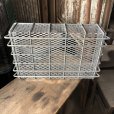 画像15: Vintage Industrial 2 Handles Metal Wire Mesh Basket (M440)