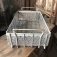 画像5: Vintage Industrial 2 Handles Metal Wire Mesh Basket (M440)