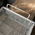 画像8: Vintage Industrial 2 Handles Metal Wire Mesh Basket (M440)