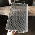 画像17: Vintage Industrial 2 Handles Metal Wire Mesh Basket (M440)