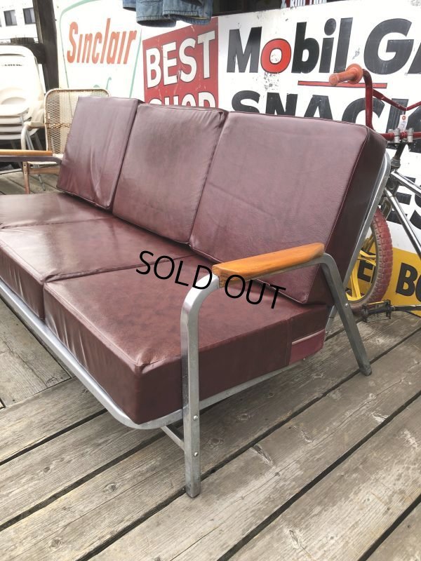 画像2: 【店舗引きり限定】 Vintage U.S.A Aluminum Frame 3P Sofa (M446)