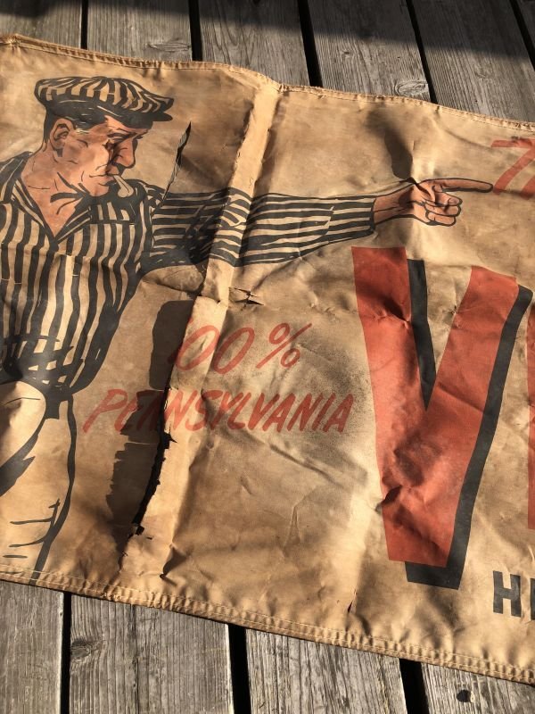 画像28: 【店舗引きり限定】 Vintage 30s-40s era Veedol Motor Oil Cloth Canvas Banner Store Sign (M447)