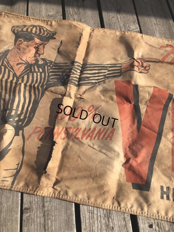 画像28: 【店舗引きり限定】 Vintage 30s-40s era Veedol Motor Oil Cloth Canvas Banner Store Sign (M447) 