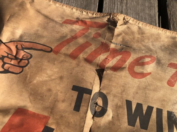 画像25: 【店舗引きり限定】 Vintage 30s-40s era Veedol Motor Oil Cloth Canvas Banner Store Sign (M447)