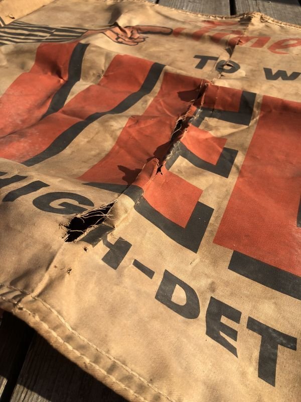 画像12: 【店舗引きり限定】 Vintage 30s-40s era Veedol Motor Oil Cloth Canvas Banner Store Sign (M447)