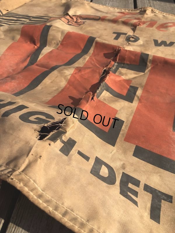 画像12: 【店舗引きり限定】 Vintage 30s-40s era Veedol Motor Oil Cloth Canvas Banner Store Sign (M447) 