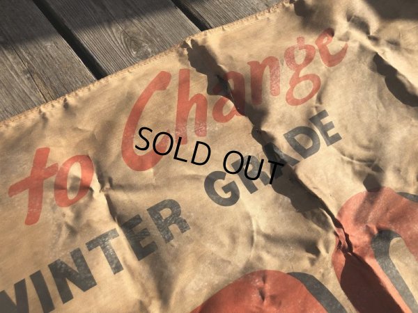 画像26: 【店舗引きり限定】 Vintage 30s-40s era Veedol Motor Oil Cloth Canvas Banner Store Sign (M447) 
