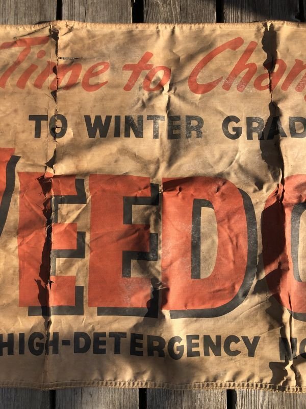 画像4: 【店舗引きり限定】 Vintage 30s-40s era Veedol Motor Oil Cloth Canvas Banner Store Sign (M447)