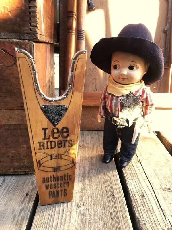 画像1: 〜70s Vintage Lee Advertising LEE RIDERS Wood Boot Jack (M448)