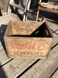 Vintage Advertising Wooden Crates Wood Box / HI-GLO Orange (M451)