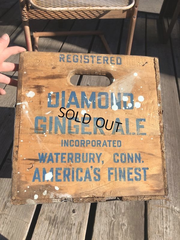 画像13: Vintage Advertising Wooden Crates Wood Box / Diamond Ginger ALE (M450)