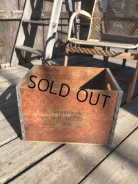 Vintage Advertising Wooden Crates Wood Box / H.P. HOOD (M449)