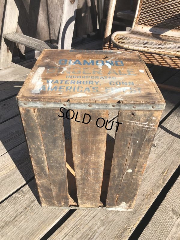 画像18: Vintage Advertising Wooden Crates Wood Box / Diamond Ginger ALE (M450)