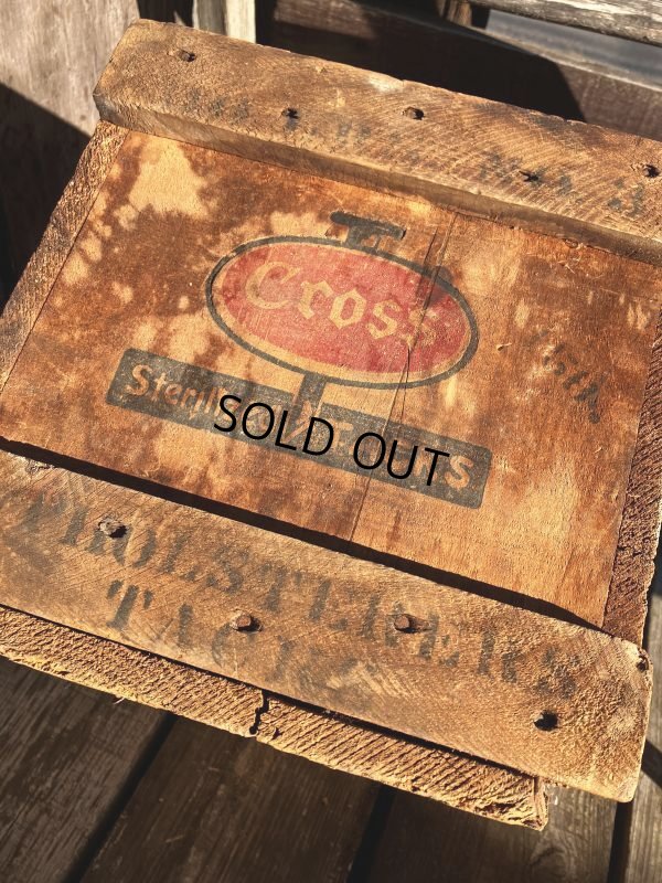 画像12: Vintage Advertising Wooden Crates Wood Box / Cross (M452)