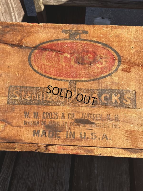 画像8: Vintage Advertising Wooden Crates Wood Box / Cross (M452)