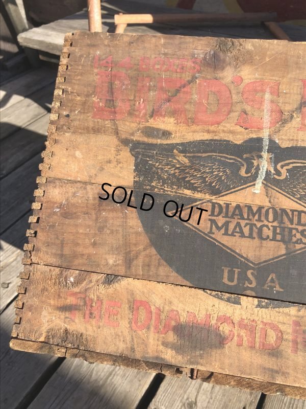 画像15: Vintage Advertising Wooden Crates Wood Box / BIRD'S EYE (M456)
