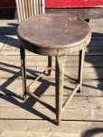 画像7: Vintage Industrial Iron Stool (M459)