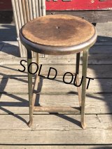 Vintage Industrial Iron Stool (M458)