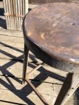 画像3: Vintage Industrial Iron Stool (M459)