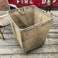 画像9: Vintage Industrial Shop Laundry Canvas Tolling Storage Bin (M462)