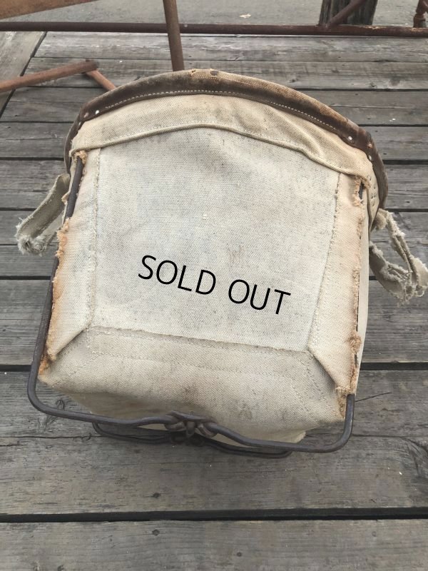 画像9: Vintage Industrial Laundry Canvas Basket (M463)