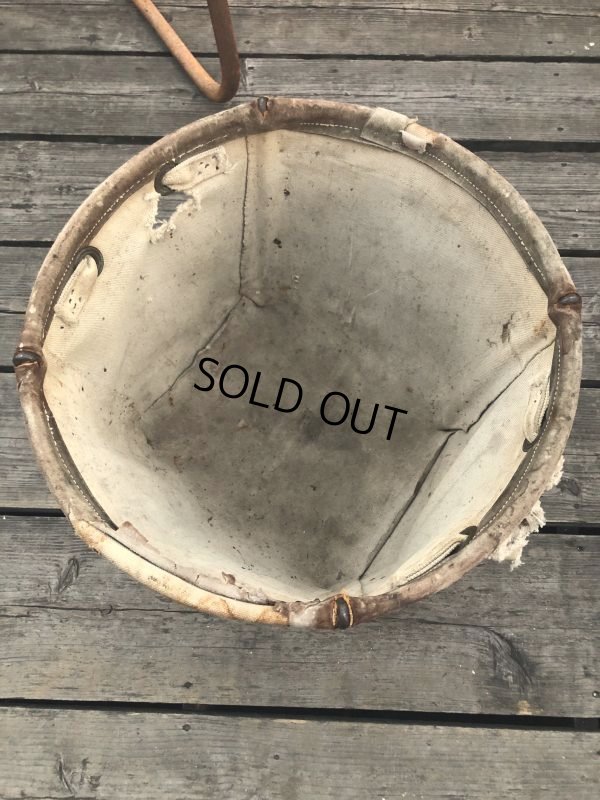 画像6: Vintage Industrial Laundry Canvas Basket (M463)