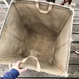 画像8: Vintage Industrial Shop Laundry Canvas Tolling Storage Bin (M462)