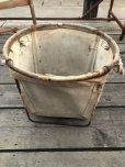 画像2: Vintage Industrial Laundry Canvas Basket (M463) (2)