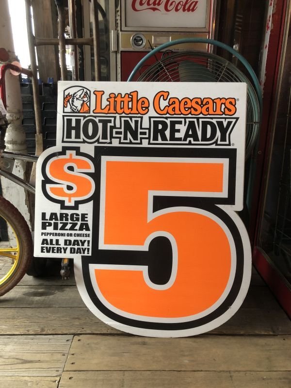 画像1: Vintage Little Caesars Pizza Advertising Store Display Sign (M478)