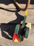 画像3: Vintage Wooden Walking Bird Runner Push Toddler Toy (M489) (3)
