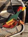 画像10: Vintage Wooden Walking Bird Runner Push Toddler Toy (M489)