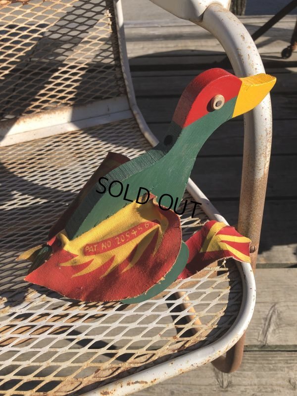 画像10: Vintage Wooden Walking Bird Runner Push Toddler Toy (M489)