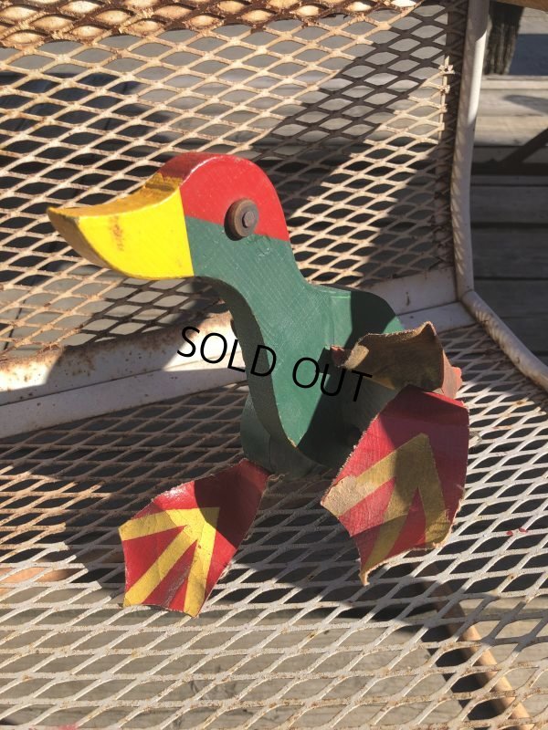 画像6: Vintage Wooden Walking Bird Runner Push Toddler Toy (M489)