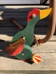 画像5: Vintage Wooden Walking Bird Runner Push Toddler Toy (M489) (5)