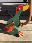 画像5: Vintage Wooden Walking Bird Runner Push Toddler Toy (M489)