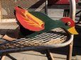 画像9: Vintage Wooden Walking Bird Runner Push Toddler Toy (M489) (9)