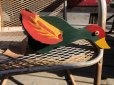 画像9: Vintage Wooden Walking Bird Runner Push Toddler Toy (M489)