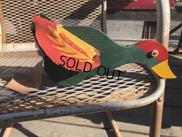 画像9: Vintage Wooden Walking Bird Runner Push Toddler Toy (M489)