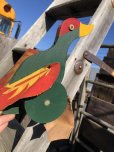 画像15: Vintage Wooden Walking Bird Runner Push Toddler Toy (M489)