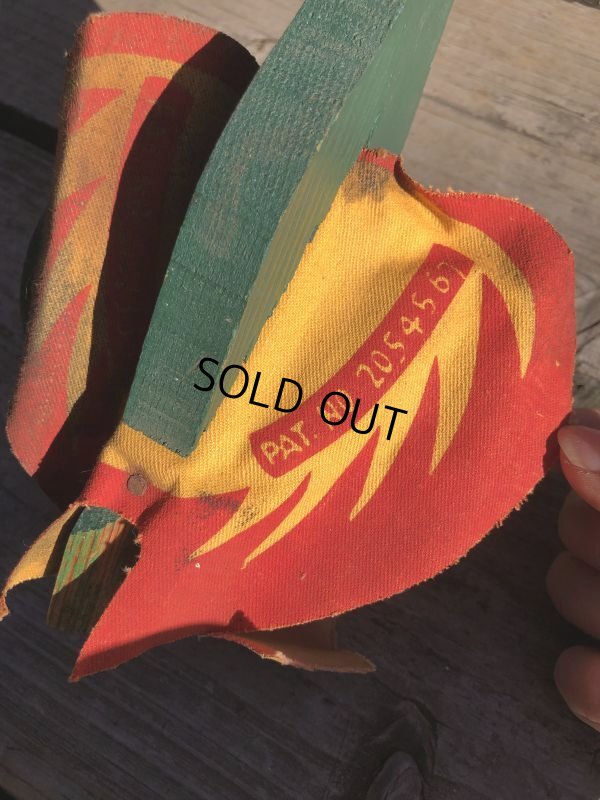 画像13: Vintage Wooden Walking Bird Runner Push Toddler Toy (M489)