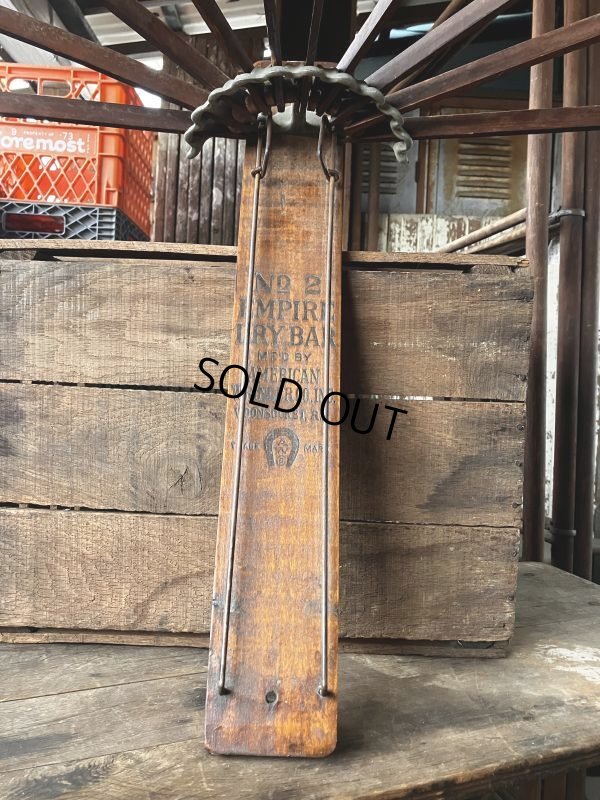 画像12: Primitives Antique Wooden Drying Rack Empire Dry Bar (M490)