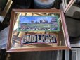 画像2: 90s Vintage BUDWEISER Bud Light Chicago Cubs Sunlit Wrigley Field Bar Pub Mirror Sign (M493) (2)