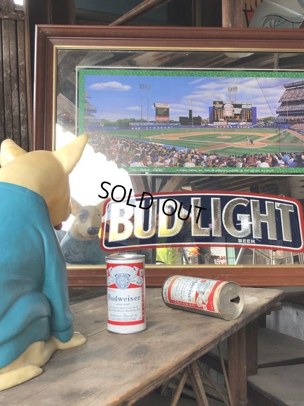 画像18: 90s Vintage BUDWEISER Bud Light Chicago Cubs Sunlit Wrigley Field Bar Pub Mirror Sign (M493)