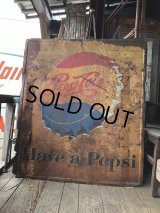 50s Vintage Advetising "Have a Pepsi" Store Display Embossed Metal Sign (M497)